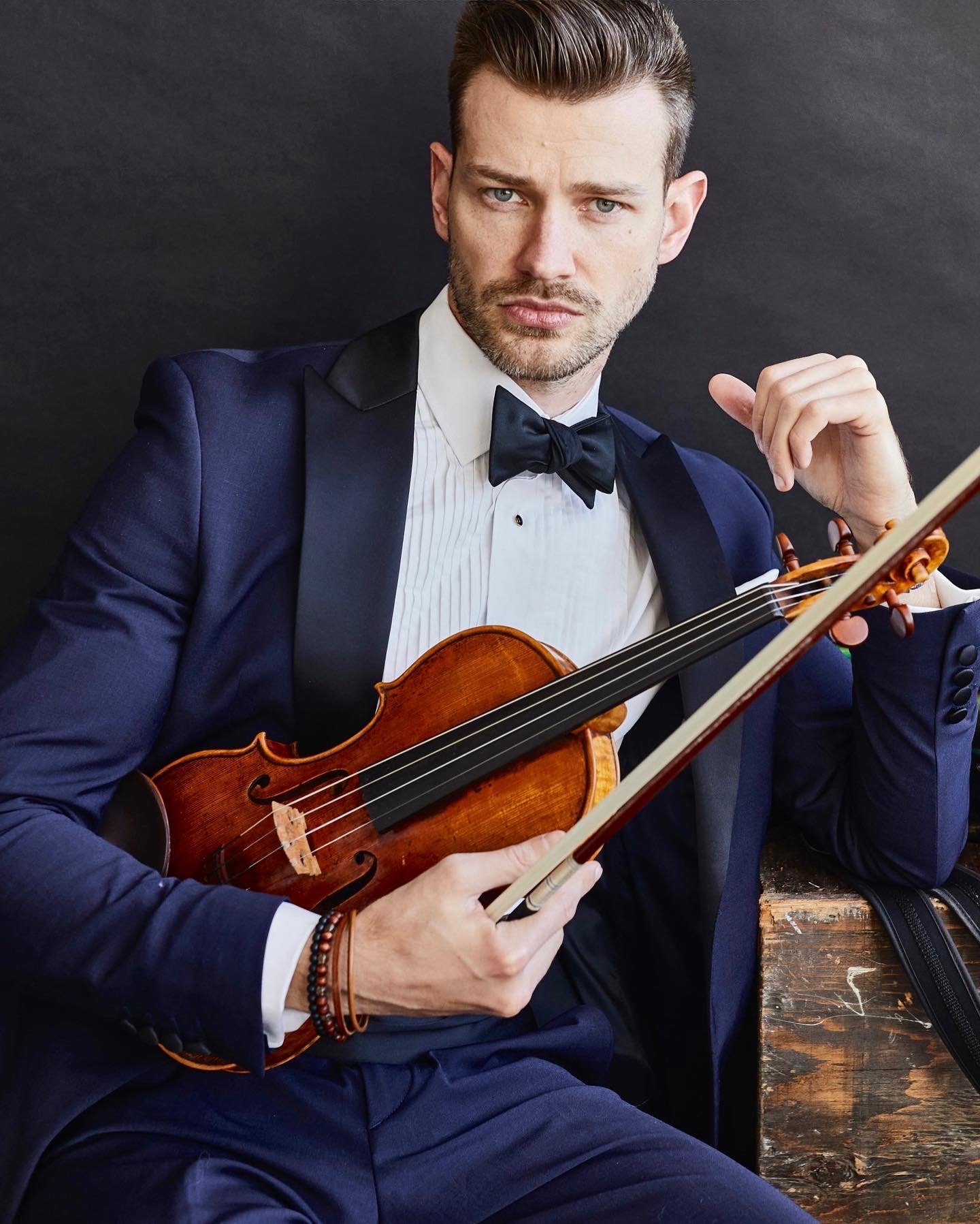Filip Pogády with violin